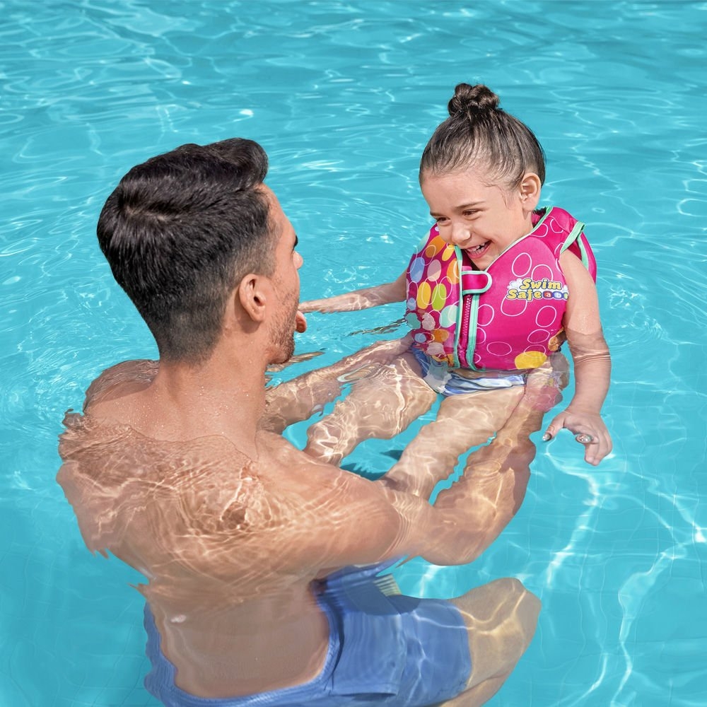 Bestway Swim Safe ABC AquaStar Fabric Swim Trainer Vest S/M 1-3 Years Pink