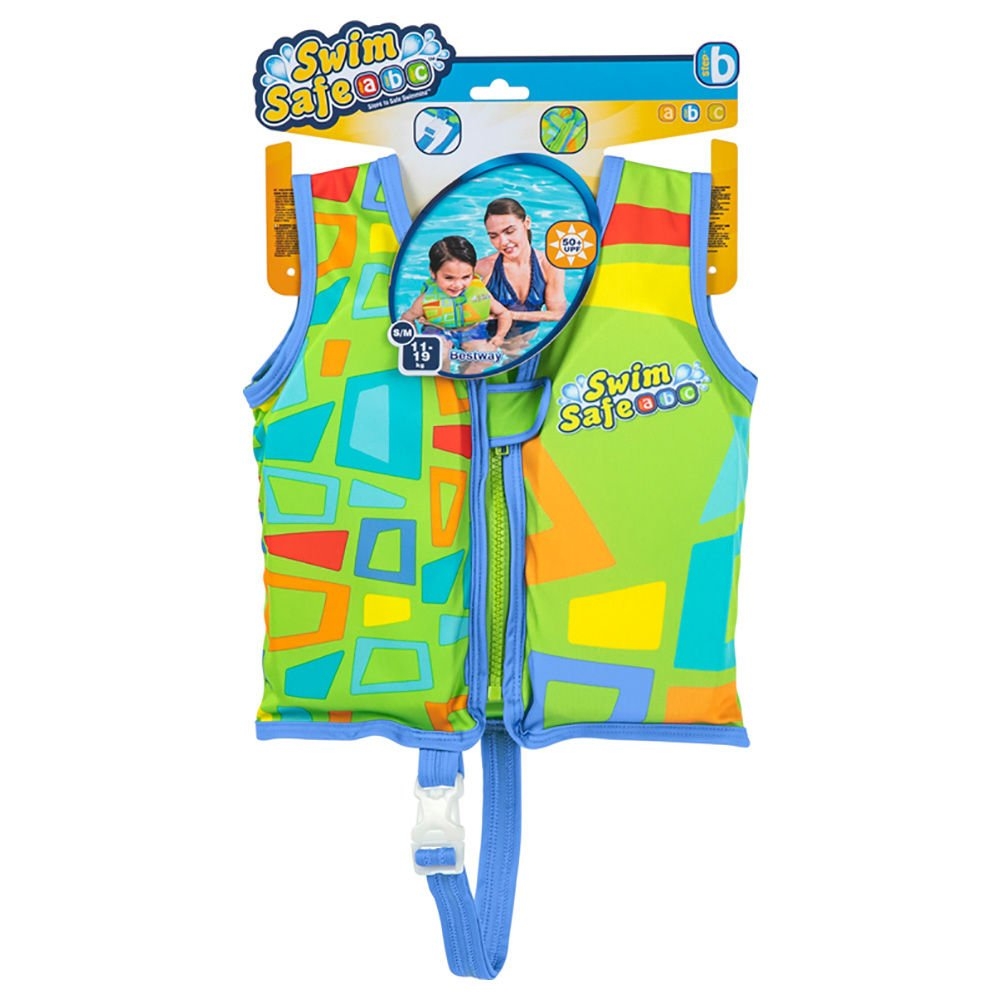Bestway Swim Safe ABC AquaStar Fabric Swim Trainer Vest S/M 1-3 Years Green