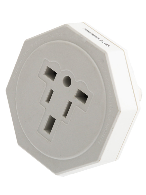 Earthed Mains Adaptor for Use in Australia and New Zealand