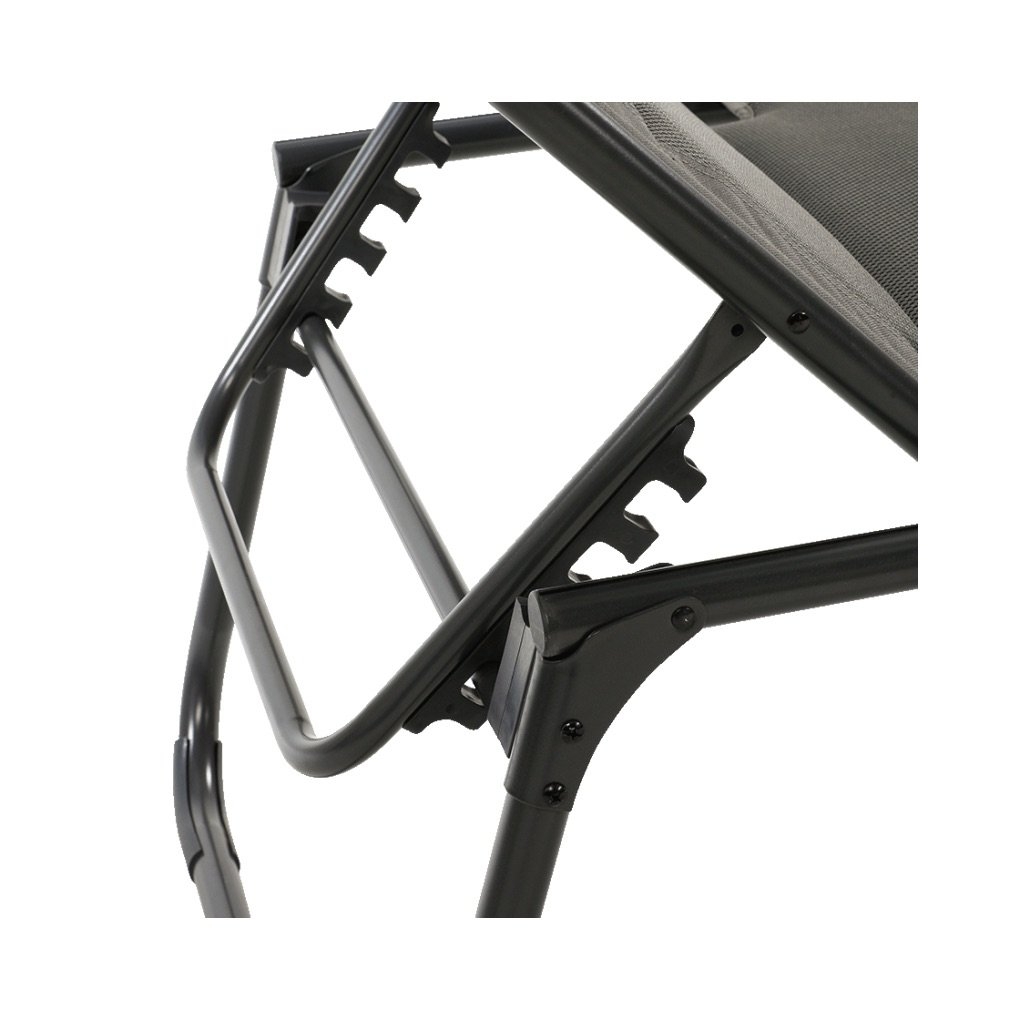 Travellife Barletta 6-Position Sun Lounger Dark Grey