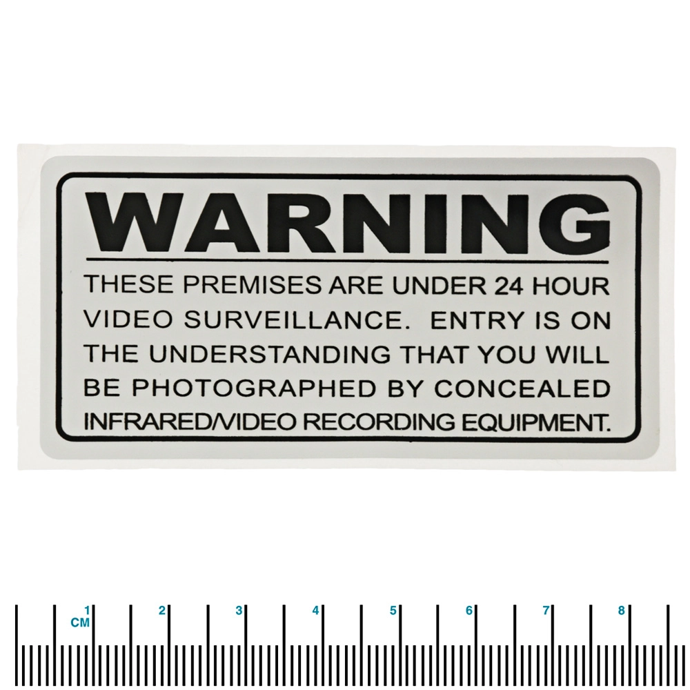 Surveillance Warning Sticker Surveillance Warning Sticker