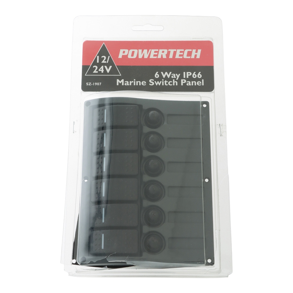 IP66 Marine Switch Panel 12/24v 6-Way