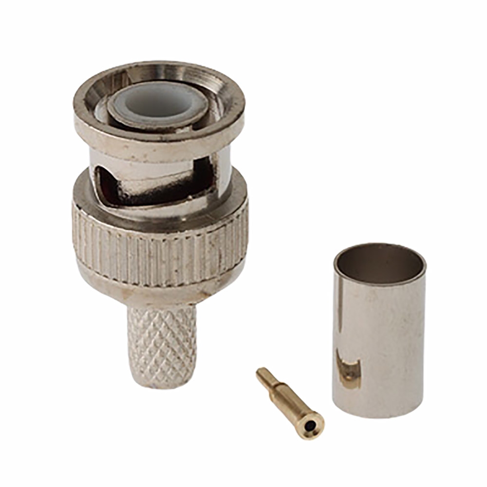 BNC Male Crimp Plug For RG59 0.9mm Pin