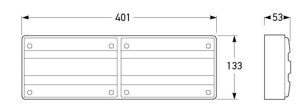 Hella Marine Designline LED Double Module Stop Indicator Lamp Vertical