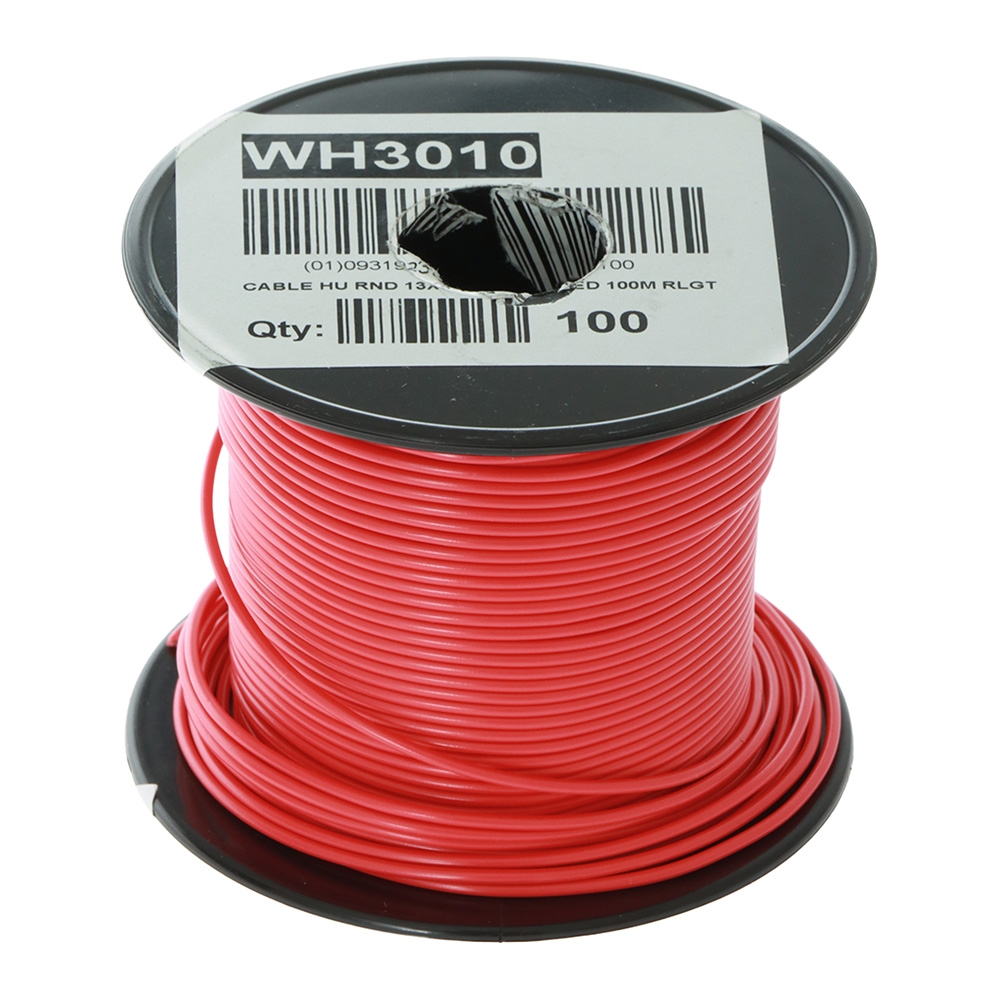 Flexible Light Duty Hook-up Wire Red - Per Metre
