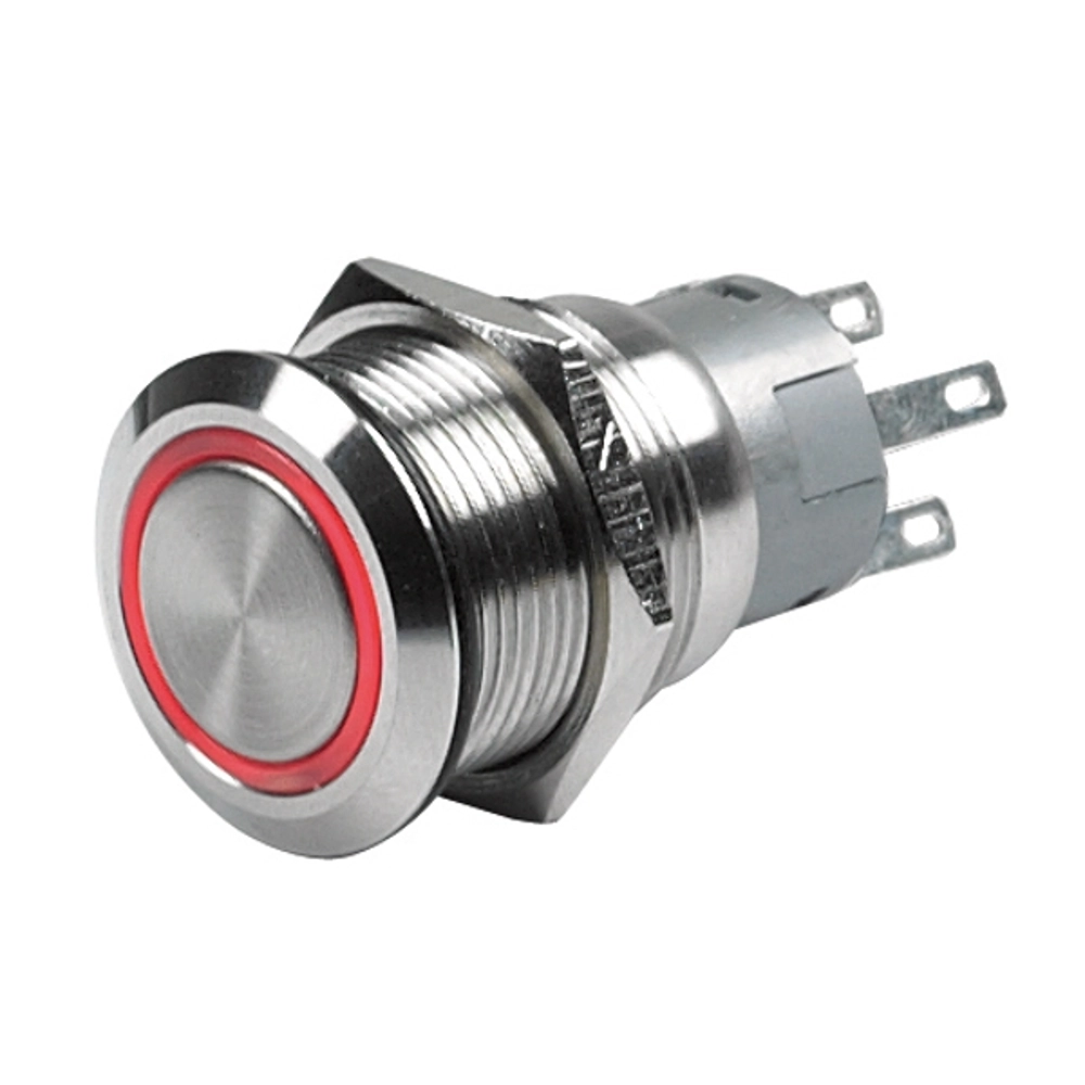 BEP On/Off Push Button Switch with Red LED Ring 24v BEP On/Off Push Button Switch with Red LED Ring 24v