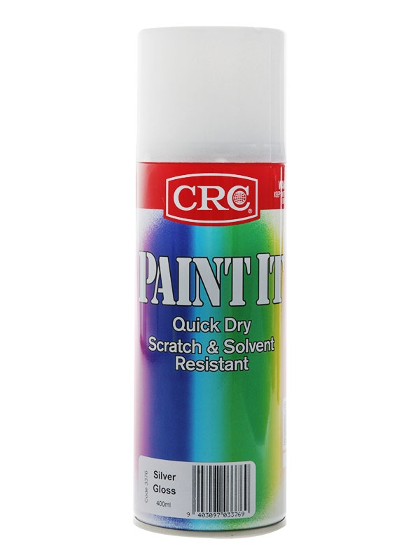 CRC Paint It Quick Dry Enamel Spray Paint 400ml Silver Gloss