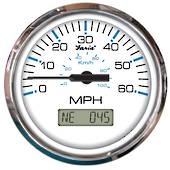 Faria GPS Speedo Chesapeake White Gauge 60mph With Digital Display