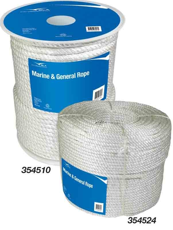 BLA Nylon Three Strand Rope Flanged Reel 16mm 50m