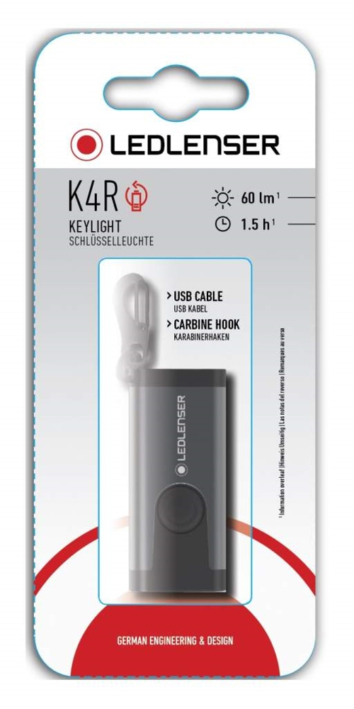 Ledlenser K4R Keyring Light 60lm 180mAh