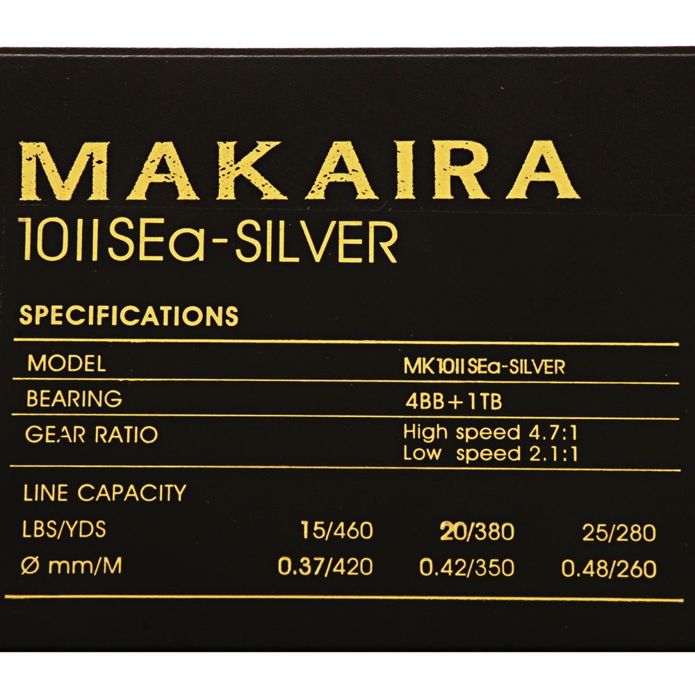Okuma Makaira 10II SEa 2-Speed Lever Drag Reel Silver