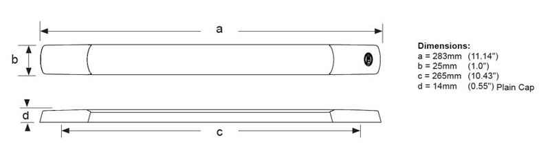 Hella Marine LED Surface Mount Single Colour Strip Lamp