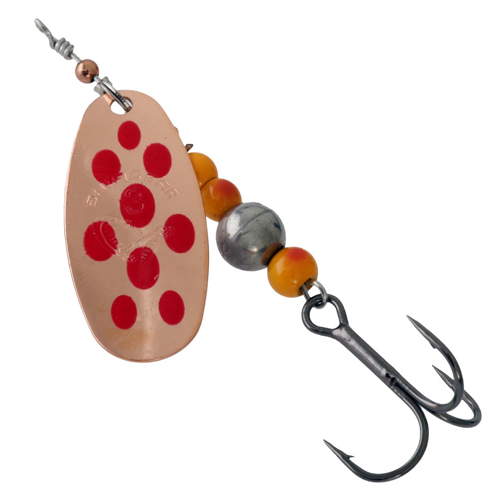 Savage Gear Caviar Spinner Lure No.3 9.5g Qty 1 Fluro Orange/Silver