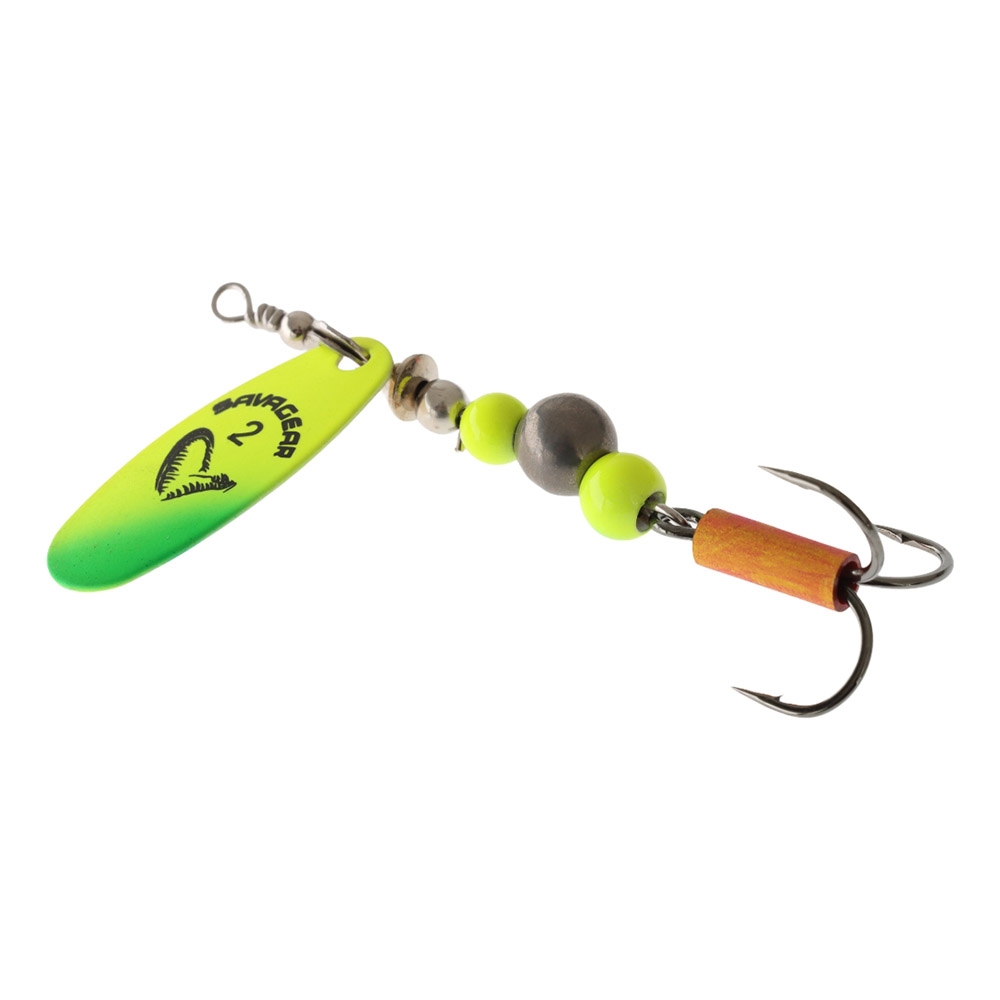Savage Gear Caviar Spinner Lure No.2 6g Qty 1 Fluro Yellow/Chartreuse