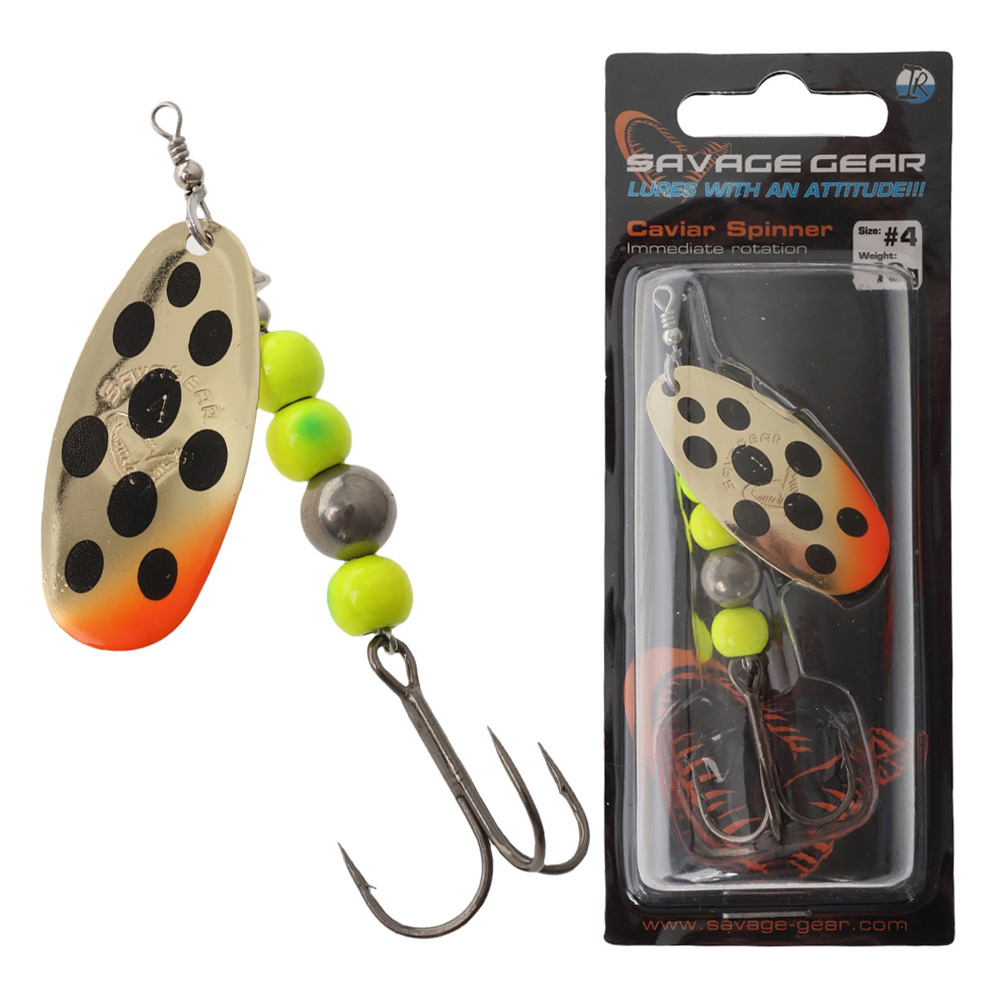 Savage Gear Caviar Spinner Lure No.4 18g Qty 1 Firetiger