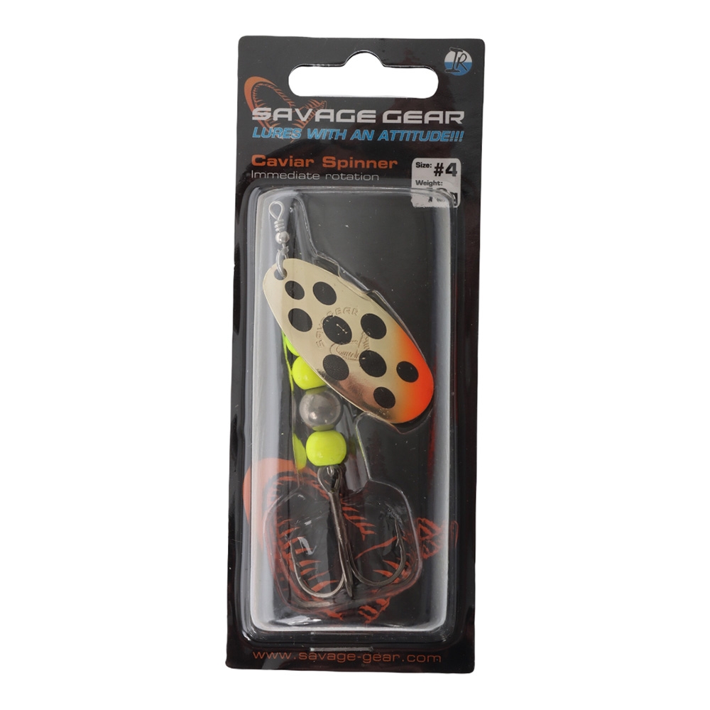 Savage Gear Caviar Spinner Lure No.4 18g Qty 1 Firetiger