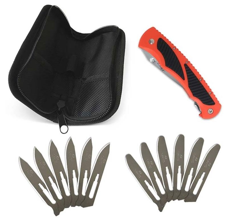 Havalon Titan Double Folding Knife Orange/Black