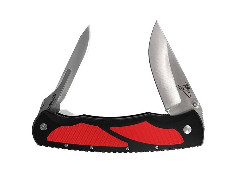 Havalon Titan Double Folding Knife Black/Red