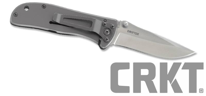 CRKT Drifter Folding Knife with Stainless Handle 7.3cm