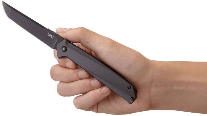CRKT Helical Black Folding Knife with D2 Black Steel Blade