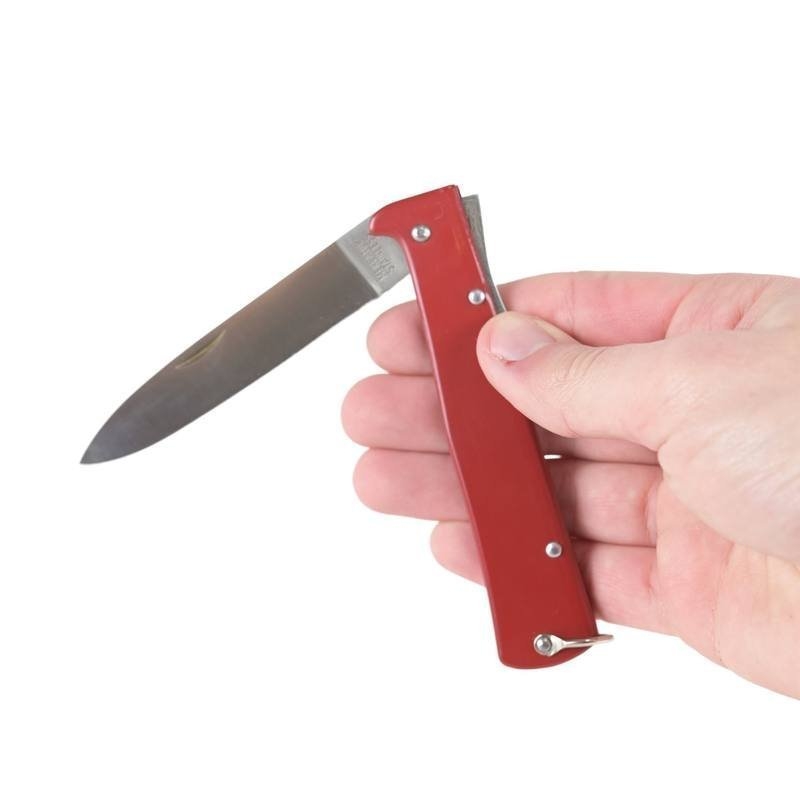 OTTER Mercator Carbon Steel Folding Knife Red Handle 9cm