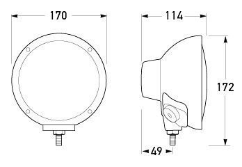 Hella Marine Rallye 4000 Compact Spread Beam Driving Lamp