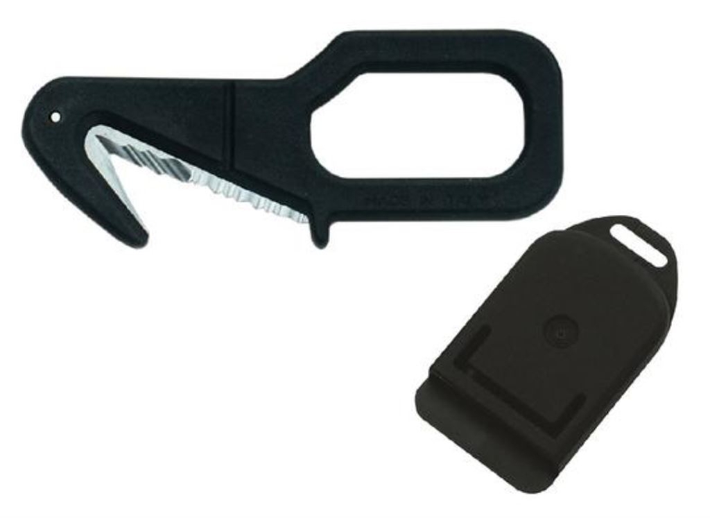 Whitby Safety/Rescue Cutter Black with Sheath