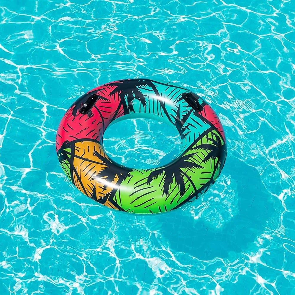 H2OGO! CoastalCastaway Inflatable Swim Ring 91cm Tropical Leaf