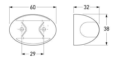 Hella Marine DuraLED Rear Position/End Outline Lamp Grilamid Lens