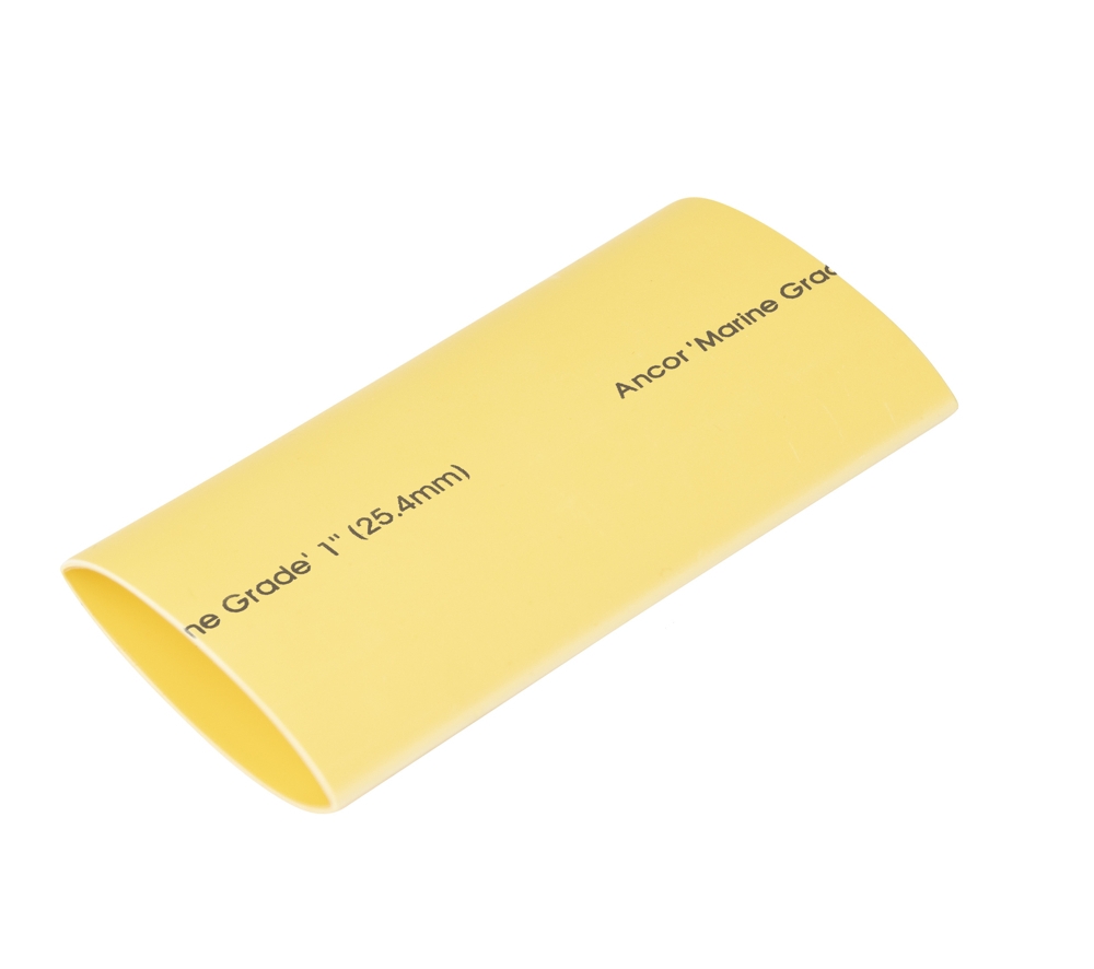 Ancor Heat Shrink Tubing 1in x 6in Yellow Qty 3