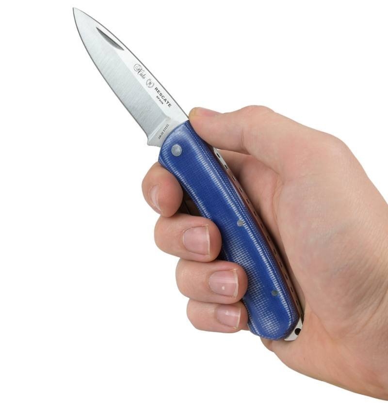 Miguel Nieto Rescate Rescue Knife Mikarta Double Blade 79mm