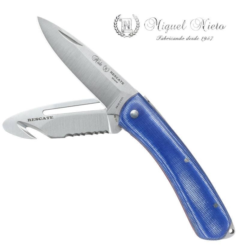 Miguel Nieto Rescate Rescue Knife Mikarta Double Blade 79mm