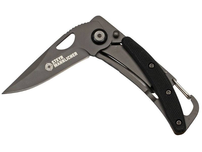 Steyr Pocket Knife with Belt Clip and Snap Hook 58mm