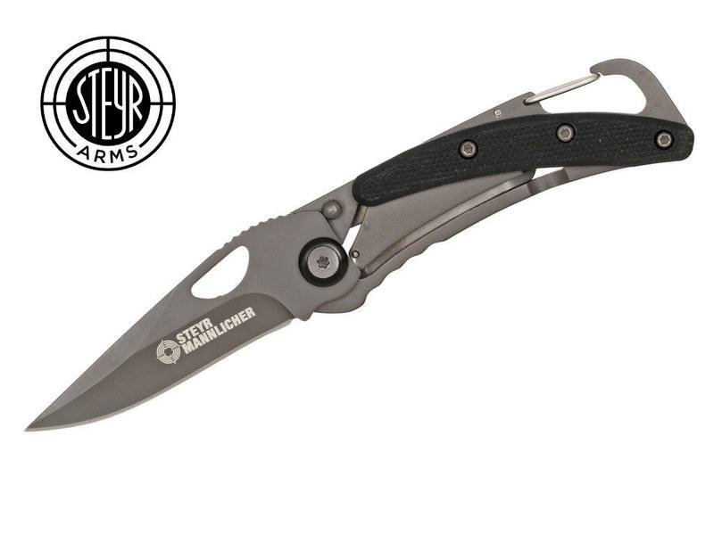 Steyr Pocket Knife with Belt Clip and Snap Hook 58mm