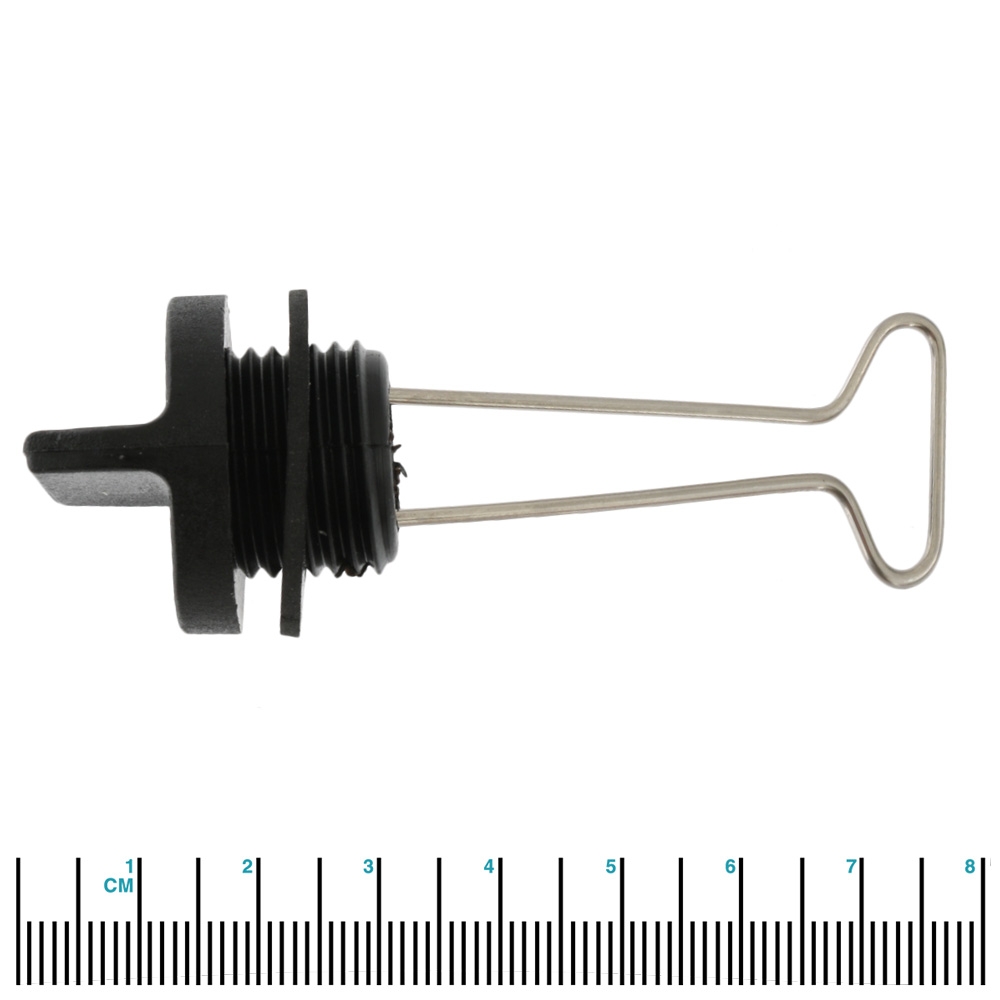 Tenob Fine Thread Drain Bung Centre Plug Only Black 19mm