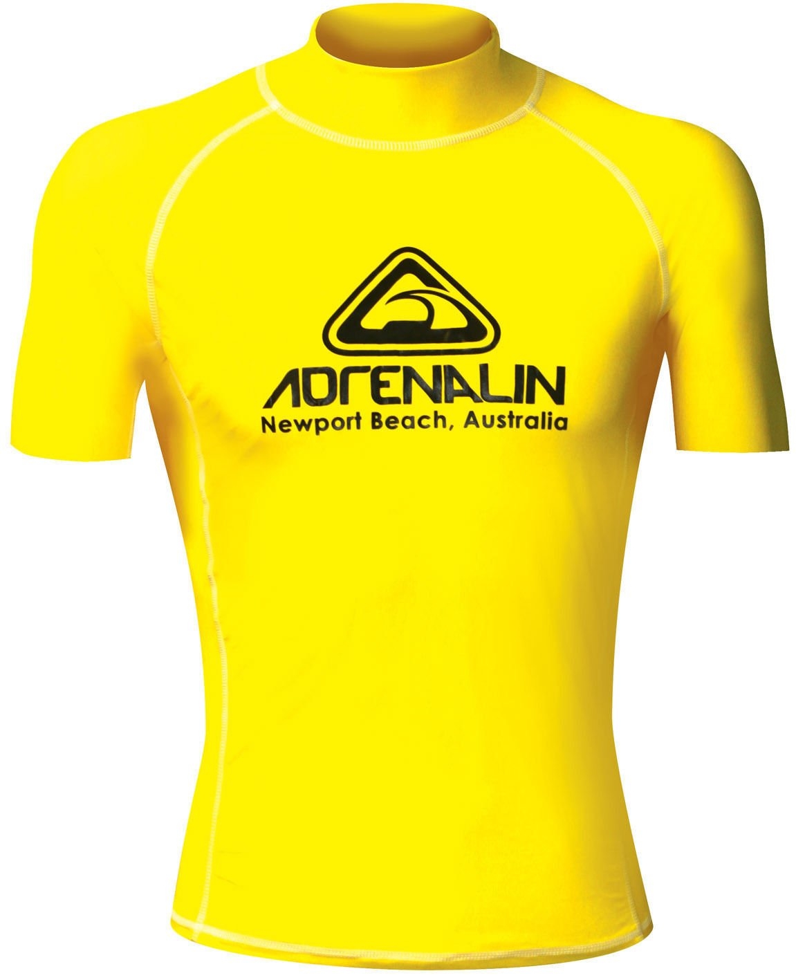 Adrenalin Hi-Vis Club Mens Short Sleeve Rash Vest Yellow UPF50+ XL