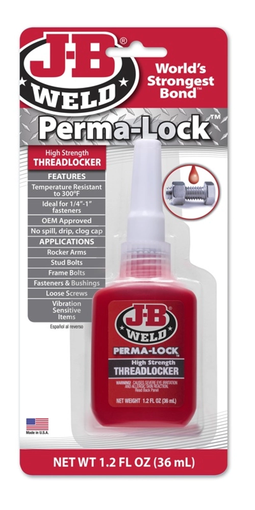 J-B Weld Perma-Lock Red High Strength Threadlocker 36ml J-B Weld Perma-Lock Red High Strength Threadlocker 36ml