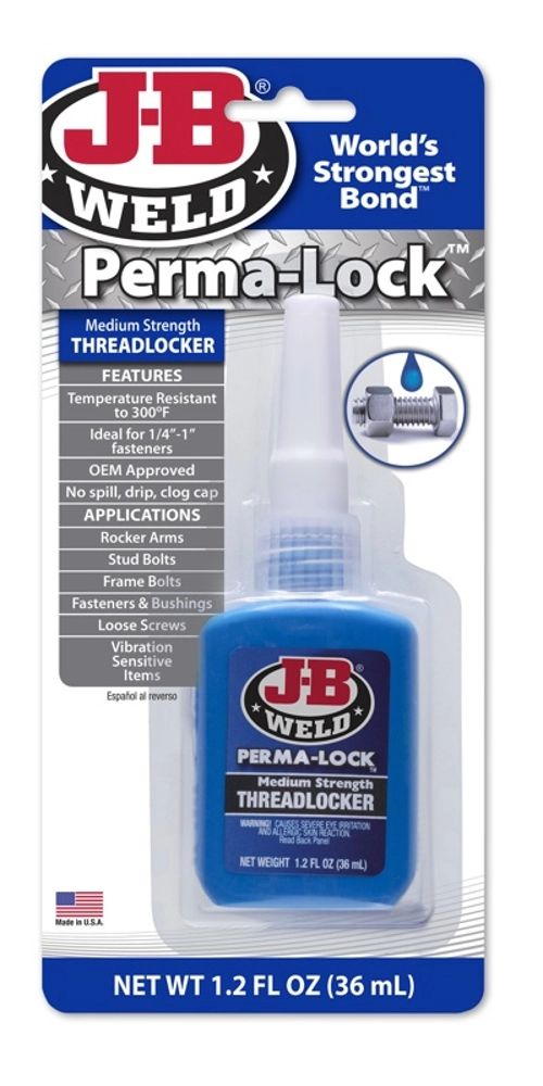 J-B Weld Perma-Lock Blue Medium Strength Threadlocker 36ml J-B Weld Perma-Lock Blue Medium Strength Threadlocker 36ml