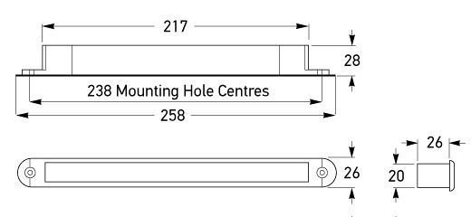 Hella Marine LED Rear Direction Indicator Strip Lamp 12v