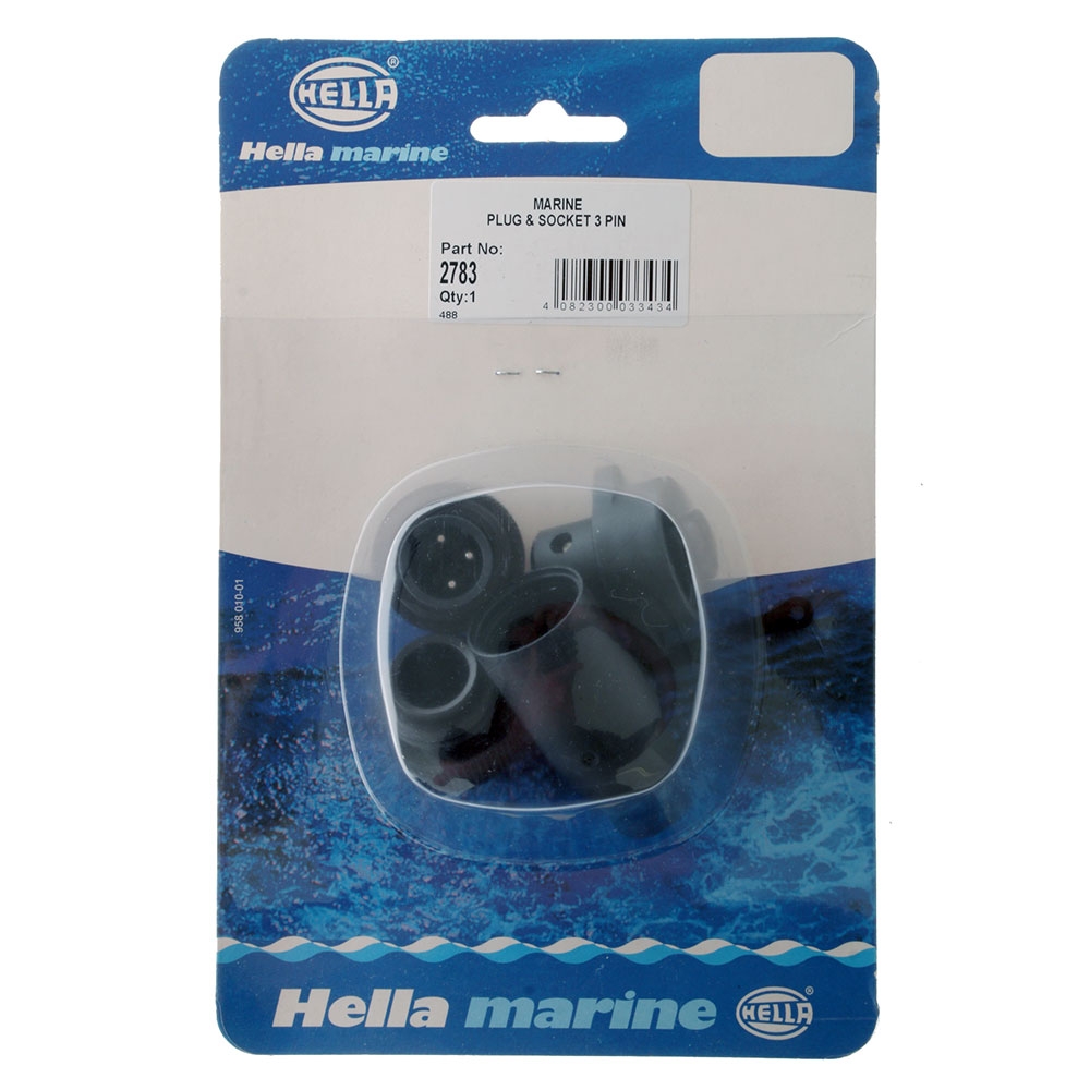 Hella Marine Waterproof Plug and Socket 3 Pin