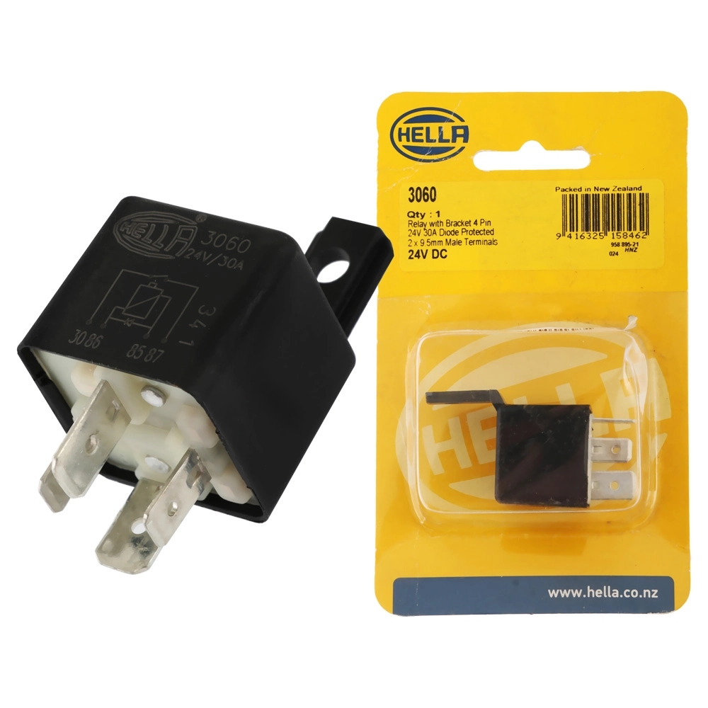 Hella Marine 3060 24V 4 Pin Normally Open Mini Relay with Diode Hella Marine 3060 24V 4 Pin Normally Open Mini Relay with Diode