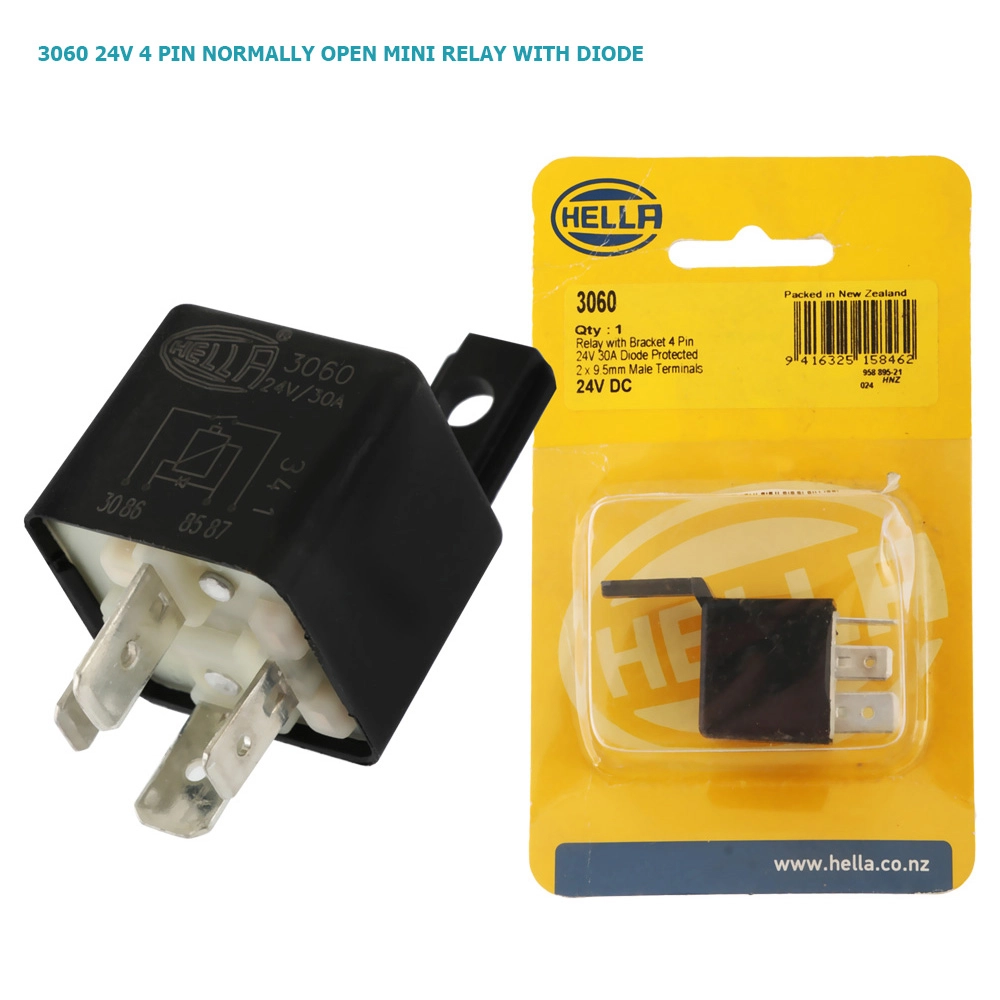 Hella Marine 4 Pin Diode Protected Mini Relay - Normally Open Hella Marine 4 Pin Diode Protected Mini Relay - Normally Open