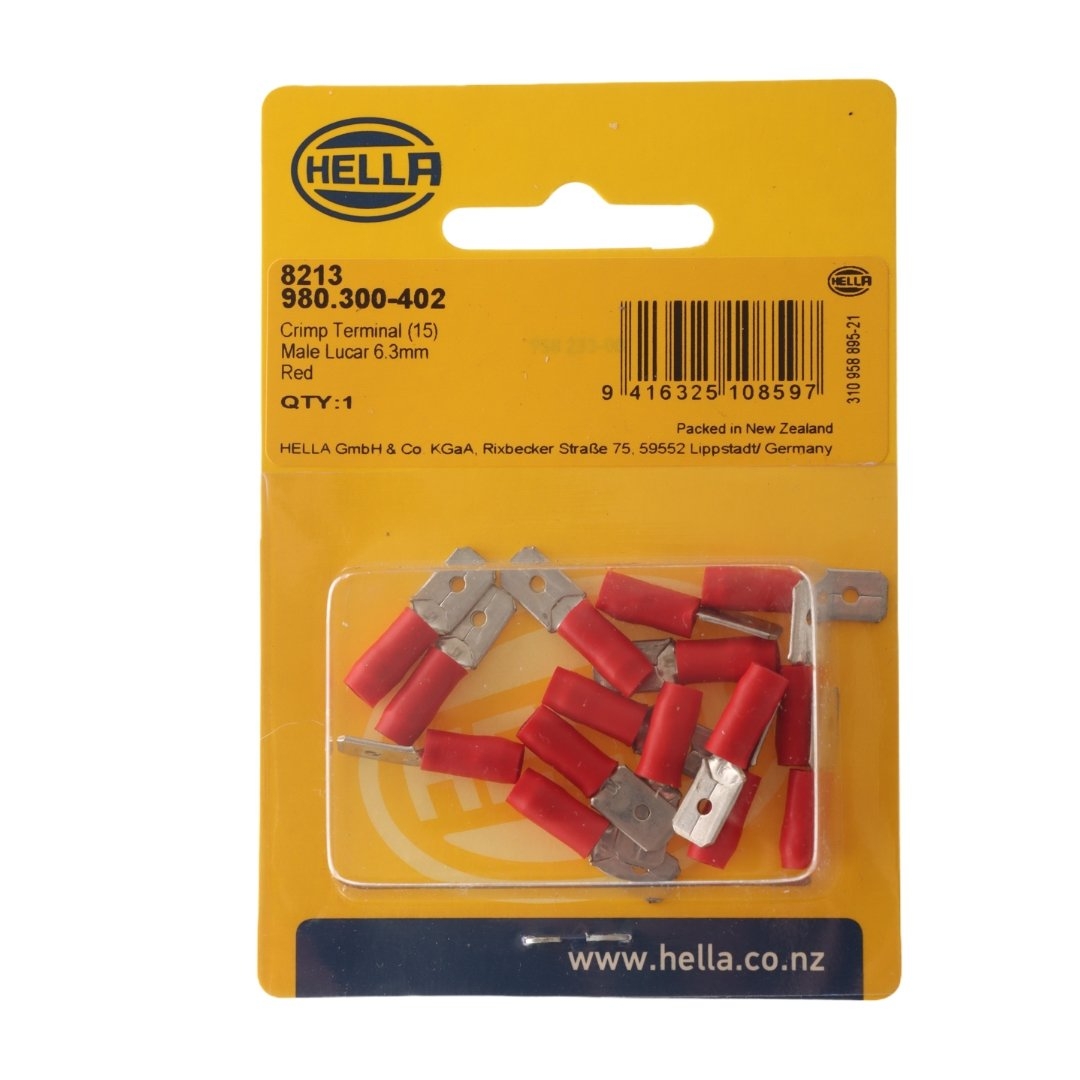 Hella Marine Male Blade Crimp Terminals 6.3mm