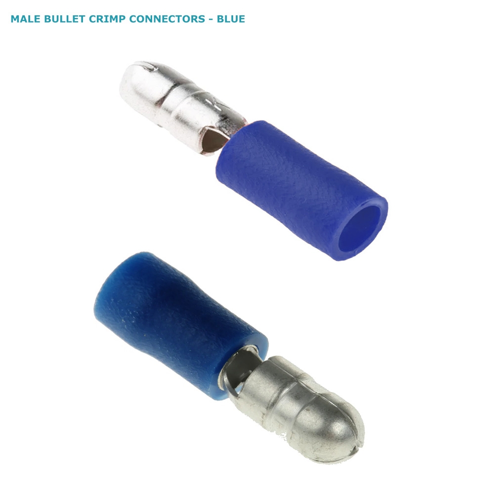 Hella Marine Female Bullet Crimp Connectors - Blue