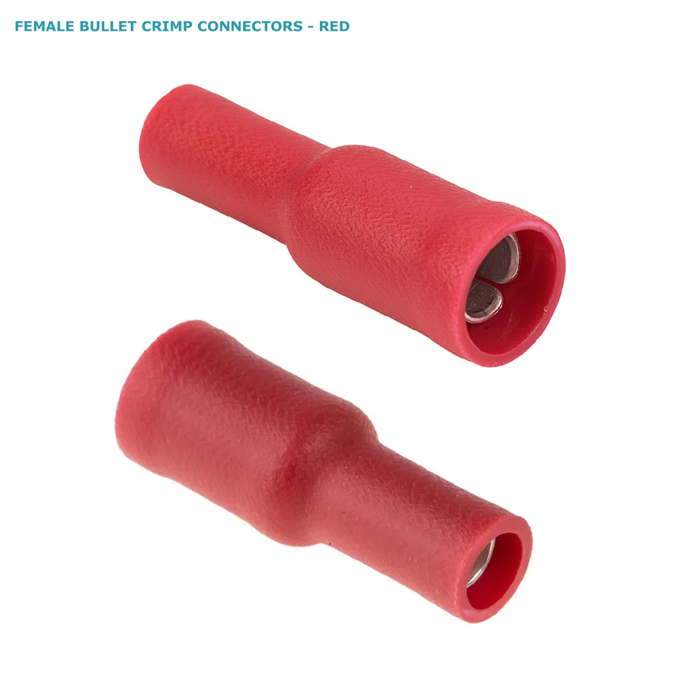 Hella Marine Bullet Crimp Connectors - Red