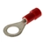 Hella Marine Eye Crimp Terminal - Red 6.3mm Qty 15