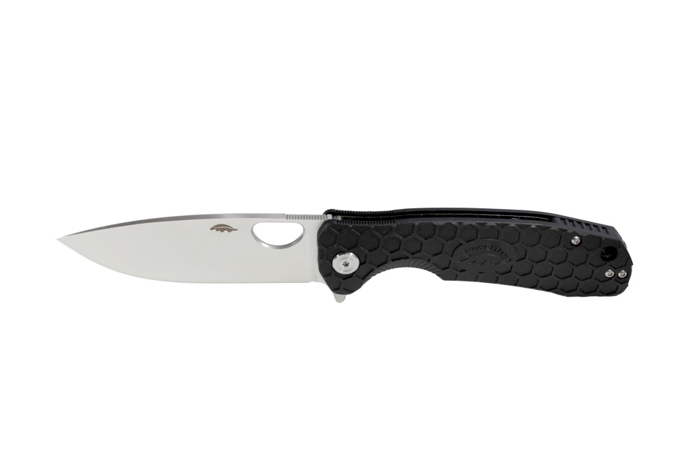 Honey Badger D2 Steel Flipper Pocket Knife M Black 8cm