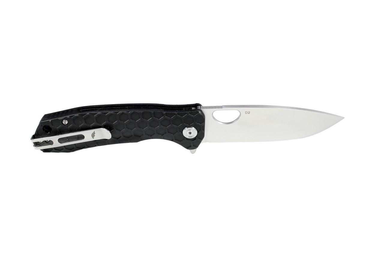 Honey Badger D2 Steel Flipper Knife Black 7.1cm