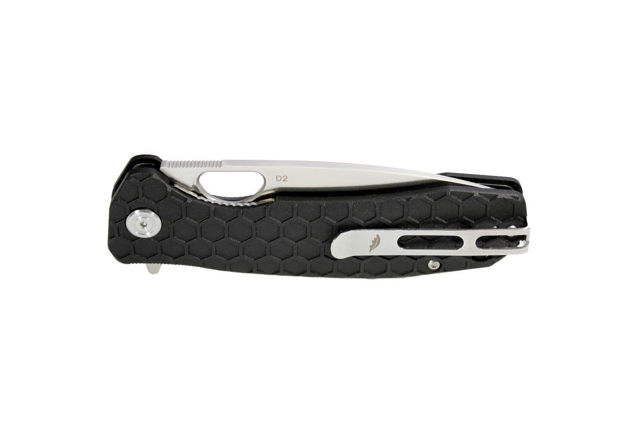Honey Badger D2 Steel Flipper Knife Black 7.1cm
