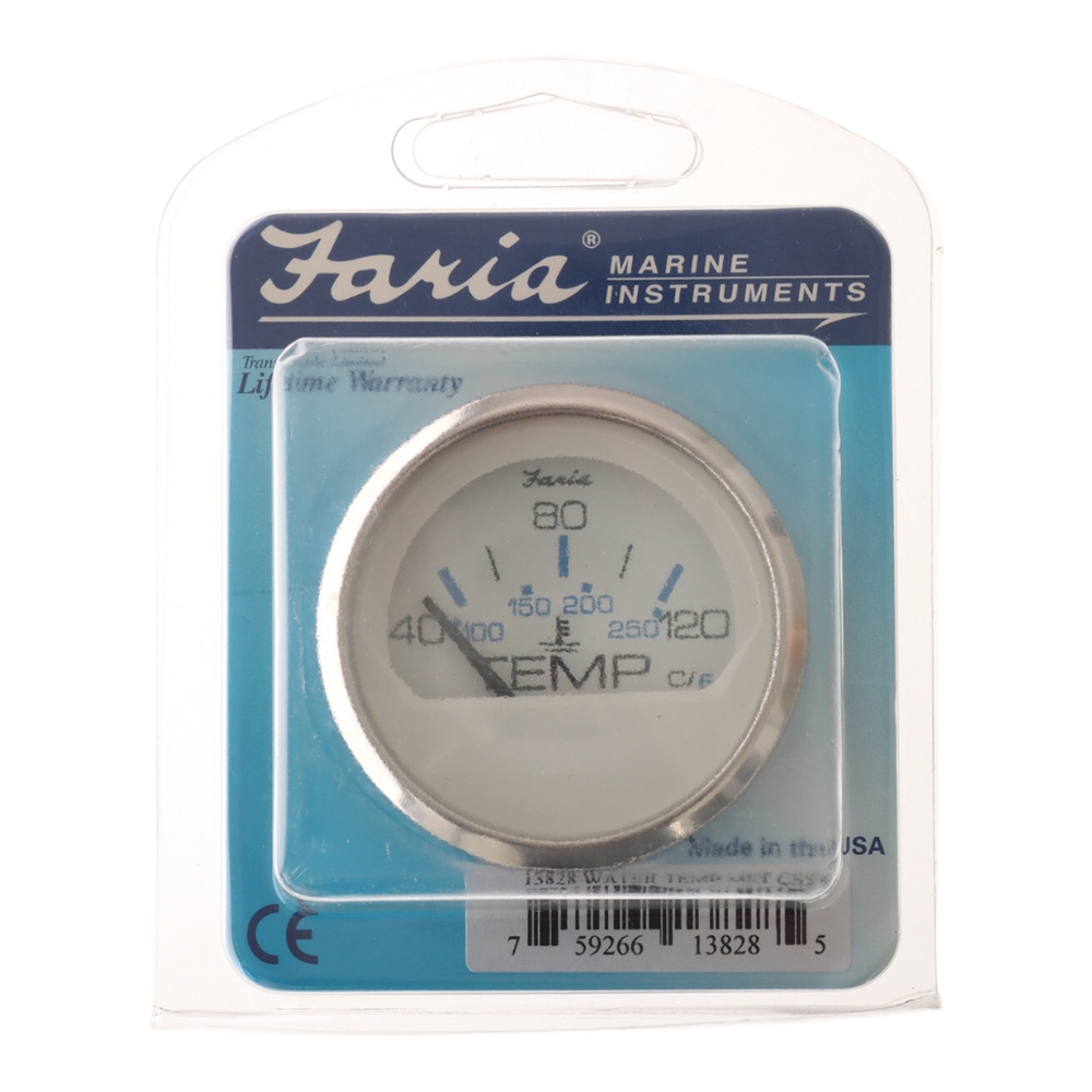 Faria Marine Water Coolant Temperature Gauge (Euro Resistance)